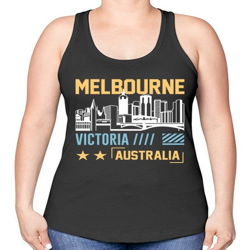 Melbourne 1271# - cities -Racerback Tank