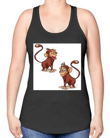 Monkey 175# - cartoon general -Racerback Tank