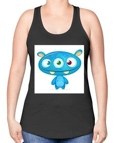 Monster 181# - cartoon general -Racerback Tank