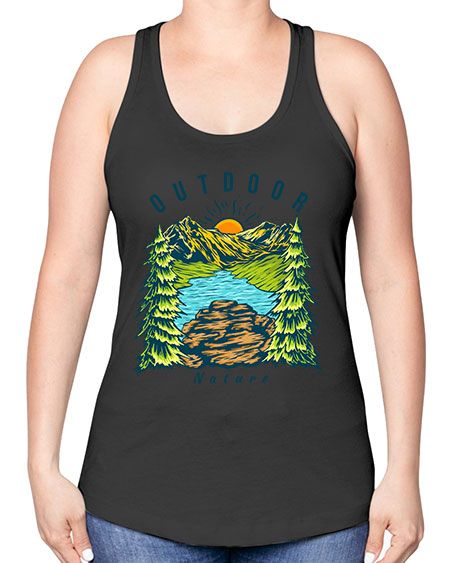 Outdoor Nature 17# - nature -Racerback Tank