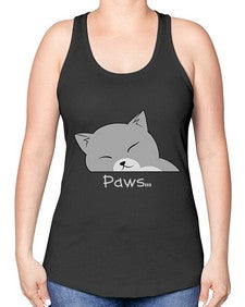 Paws - cats -Racerback Tank