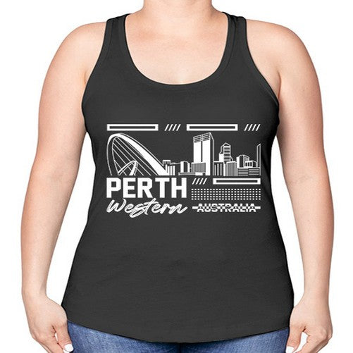 Perth 1597# - cities -Racerback Tank