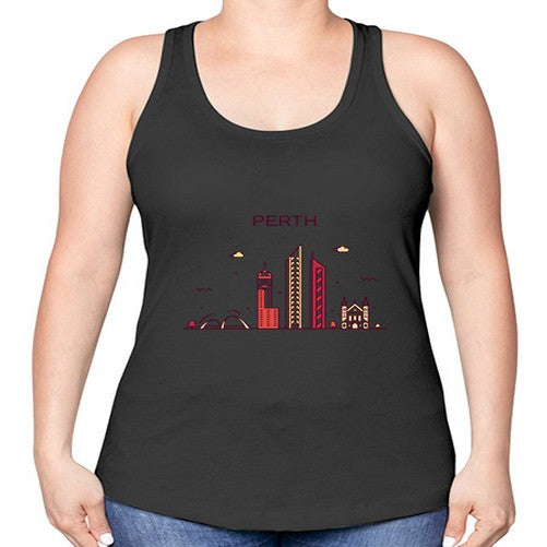 Perth 1598# - cities -Racerback Tank