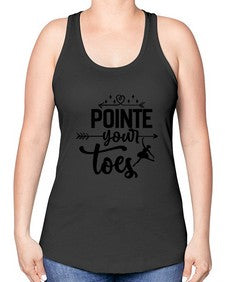 Pointe your toes 177# - ballet -Racerback Tank