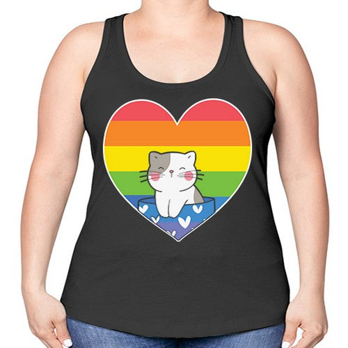 Pride Cat LGBT Kawaii Cats Anime 276# - anime -Racerback Tank