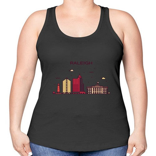 Raleigh 1710# - cities -Racerback Tank