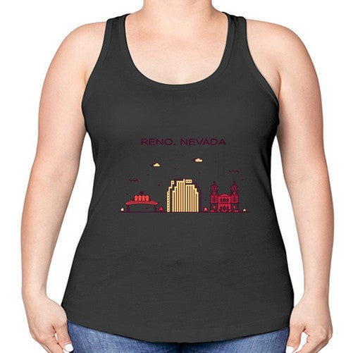 Reno 1714# - cities -Racerback Tank