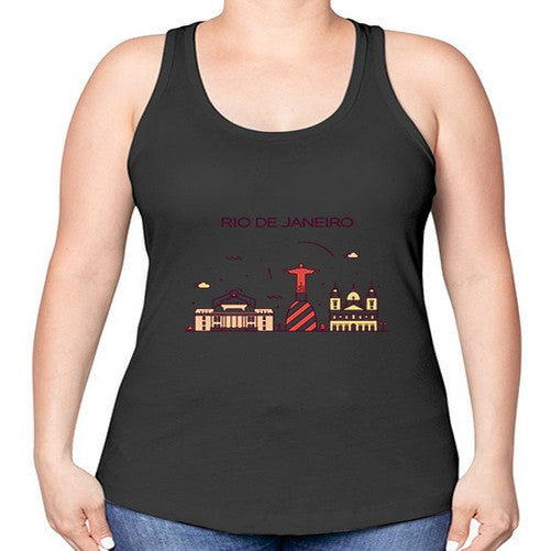 RioDeJaneiro 1737# - cities -Racerback Tank