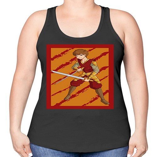 Samurai boy 95# - anime -Racerback Tank