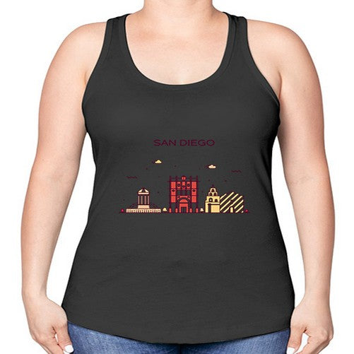 SanDiego 1787# - cities -Racerback Tank