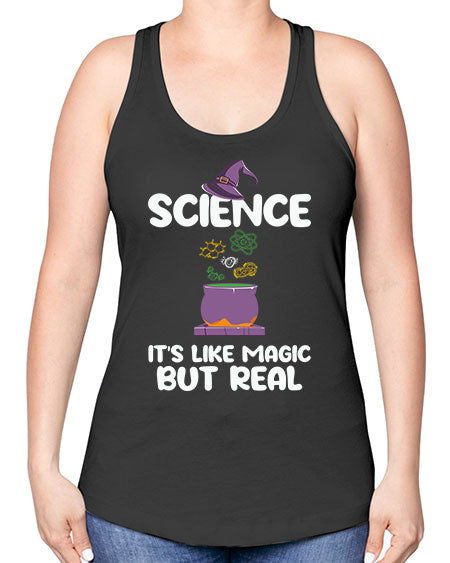 ScienceItsLikeMagicButScientistSkinite Scientist Skinite 48# - general science -Racerback Tank