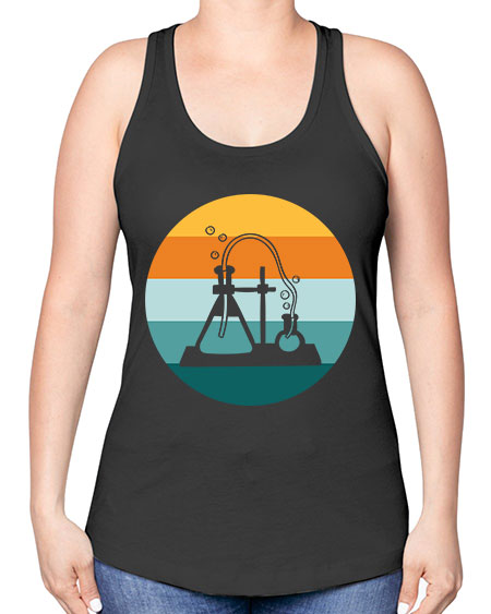 ScientistRetroSunsetScientistSkinite Scientist Skinite 39# - general science -Racerback Tank