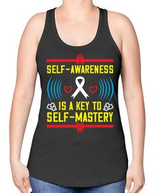 Self wareness is a key to self mastery Style 32# - Self awareness -Racerback Tank