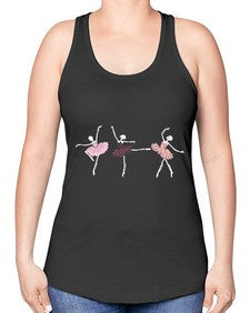 Skeleton ballerinas ballet halloween ballet 184# - ballet -Racerback Tank