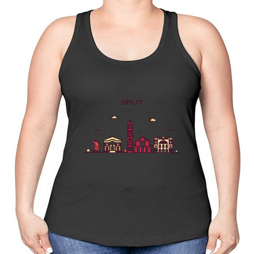 Split 1877# - cities -Racerback Tank