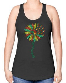 Sunflower Fist Juneteenth Black History 24# - black juneteenth -Racerback Tank