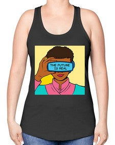 The Future is Real 1151# - art pop art -Racerback Tank