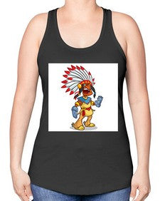 Thnksgvngindian 254# - cartoon general -Racerback Tank