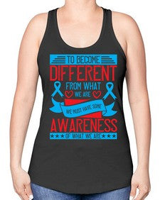 To become different from what we are we must have some awareness of what we are Style 11# - Self awareness -Racerback Tank