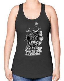 Warrior Skull Files 1208# - skull and bones -Racerback Tank