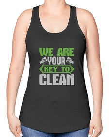 We are your key to clean Style 464# - cleaner -Racerback Tank