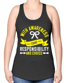 With awareness come responsibility and choice Style 5# - Self awareness -Racerback Tank