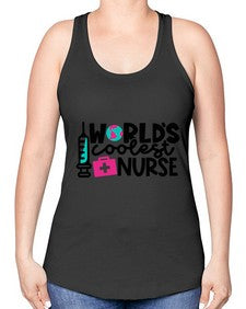 Worlds Coolest Nurse Style Style 1660# - nurse -Racerback Tank