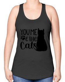 You Me The Cat Style 110# - cats -Racerback Tank