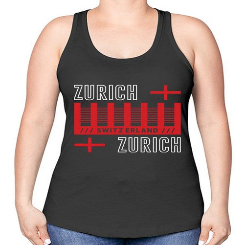 Zurich 2165# - cities -Racerback Tank