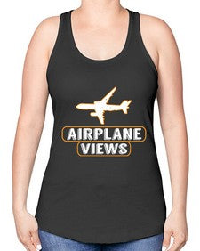 airplane views  5# - airplane -Racerback Tank
