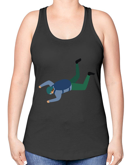all in one 01# - parachute -Racerback Tank