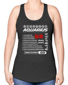 aquarius 85# - aquarius -Racerback Tank