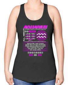 aquarius 86# - aquarius -Racerback Tank