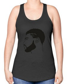 beardman 52# - black boys or men -Racerback Tank
