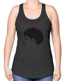 beardman 58# - black boys or men -Racerback Tank