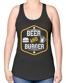 beer and burger 640# - beer -Racerback Tank