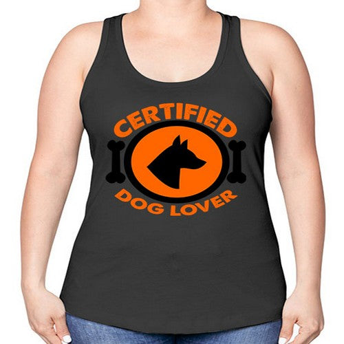 certified dog lover - dogs -Racerback Tank