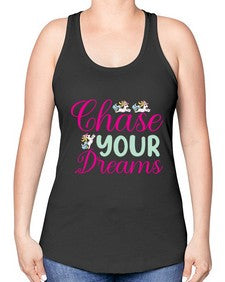 chase your dreams 79# - unicorn -Racerback Tank