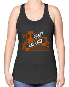 crazy cat lady Style 43# - cats -Racerback Tank