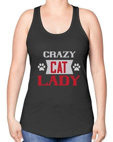 crazy cat lady Style 44# - cats -Racerback Tank
