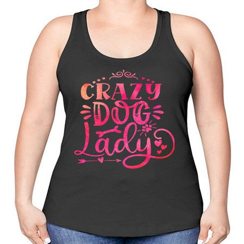 crazy dog lady 71# - dogs -Racerback Tank