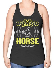 crazy horse Style 9# - horse -Racerback Tank