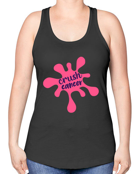 crush cancer Style 14# - breast cancer -Racerback Tank