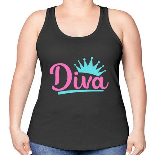 diva Style 121# - dogs -Racerback Tank