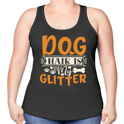 dog hair is my glitter 80# - dogs -Racerback Tank