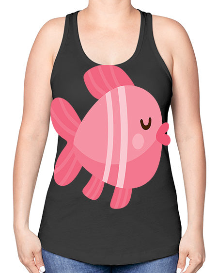 fish 53# - shark-fish -Racerback Tank