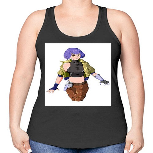 girl with gauntlet169# - anime -Racerback Tank