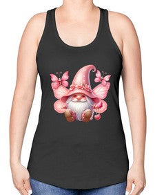 gnome with butterfly 02# - gnome -Racerback Tank