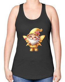 gnome with butterfly 05# - gnome -Racerback Tank
