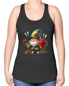 gnome with butterfly 11# - gnome -Racerback Tank